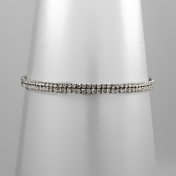 2 Row Memory Wire Bracelet - Picture 1 of 2